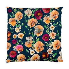 Charming Foliage – Watercolor Flowers Botanical Standard Cushion Case (one Side) by GardenOfOphir