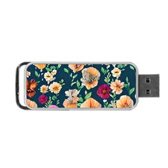 Charming Foliage – Watercolor Flowers Botanical Portable Usb Flash (two Sides) by GardenOfOphir