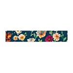 Charming Foliage – Watercolor Flowers Botanical Premium Plush Fleece Scarf (Mini) Front