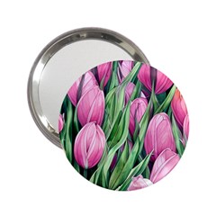 Cheerful Watercolor Flowers 2 25  Handbag Mirrors by GardenOfOphir