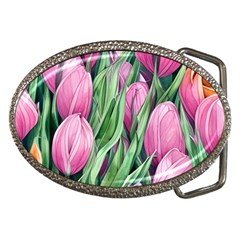 Cheerful Watercolor Flowers Belt Buckles by GardenOfOphir