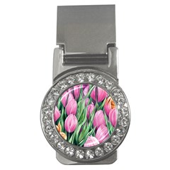 Cheerful Watercolor Flowers Money Clips (cz)  by GardenOfOphir