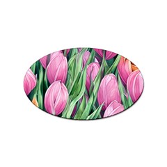 Cheerful Watercolor Flowers Sticker (oval) by GardenOfOphir