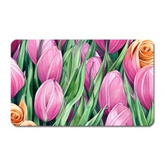 Cheerful Watercolor Flowers Magnet (rectangular) by GardenOfOphir