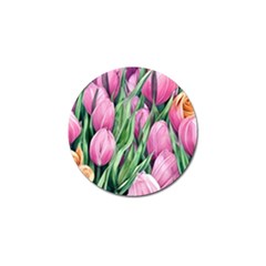 Cheerful Watercolor Flowers Golf Ball Marker by GardenOfOphir