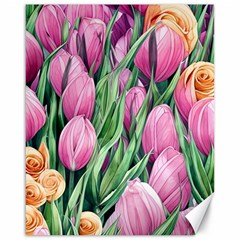 Cheerful Watercolor Flowers Canvas 16  X 20  by GardenOfOphir