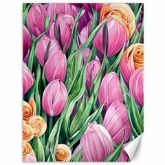 Cheerful Watercolor Flowers Canvas 36  X 48  by GardenOfOphir