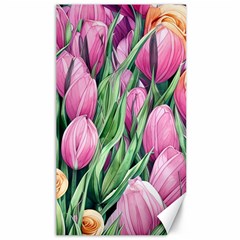 Cheerful Watercolor Flowers Canvas 40  X 72  by GardenOfOphir