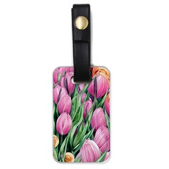 Cheerful Watercolor Flowers Luggage Tag (one Side) by GardenOfOphir