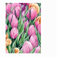 Cheerful Watercolor Flowers Large Garden Flag (two Sides) by GardenOfOphir