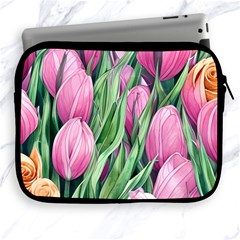 Cheerful Watercolor Flowers Apple Ipad 2/3/4 Zipper Cases by GardenOfOphir