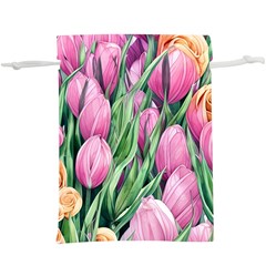 Cheerful Watercolor Flowers Lightweight Drawstring Pouch (xl) by GardenOfOphir