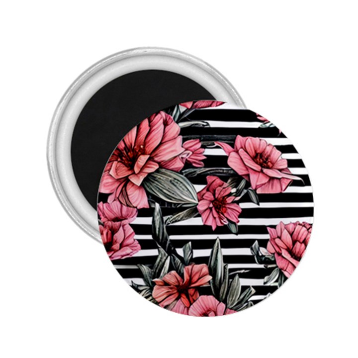 Country-Chic Watercolor Flowers 2.25  Magnets