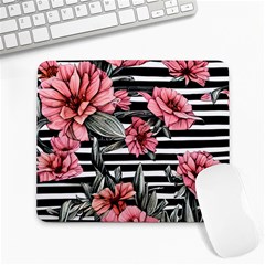 Country-chic Watercolor Flowers Large Mousepad by GardenOfOphir