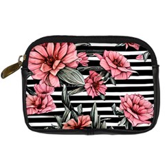 Country-chic Watercolor Flowers Digital Camera Leather Case by GardenOfOphir