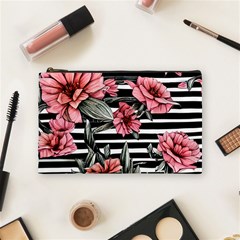 Country-chic Watercolor Flowers Cosmetic Bag (medium)