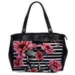 Country-Chic Watercolor Flowers Oversize Office Handbag Front