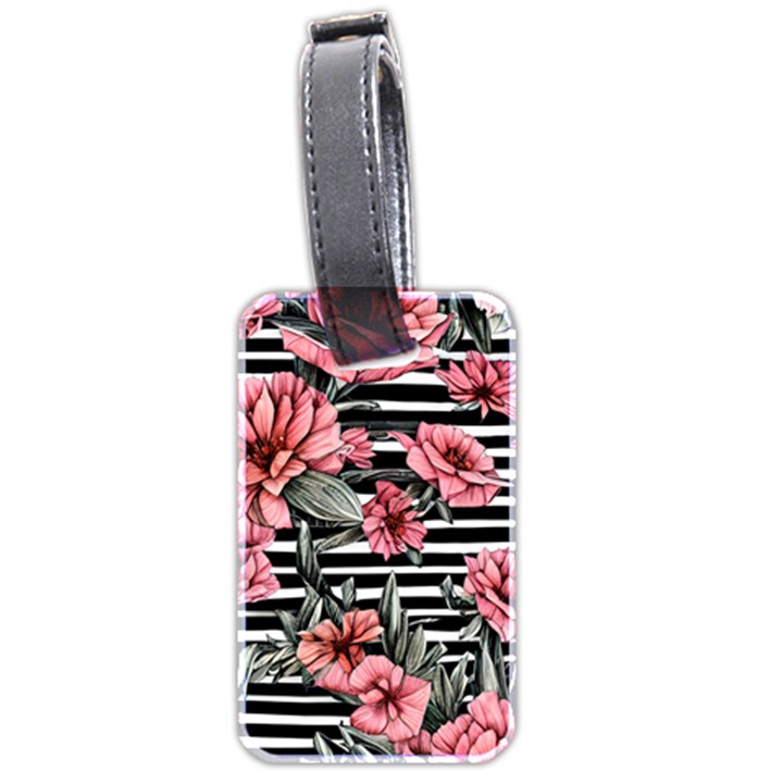 Country-Chic Watercolor Flowers Luggage Tag (two sides)