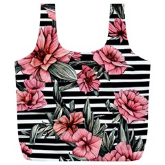 Country-chic Watercolor Flowers Full Print Recycle Bag (xl) by GardenOfOphir