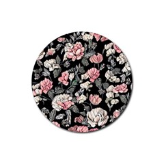 Choice Watercolor Flowers Rubber Round Coaster (4 Pack) by GardenOfOphir