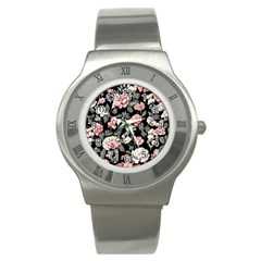 Choice Watercolor Flowers Stainless Steel Watch by GardenOfOphir