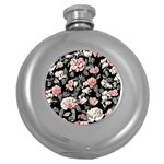 Choice watercolor flowers Round Hip Flask (5 oz) Front