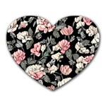 Choice watercolor flowers Heart Mousepad Front