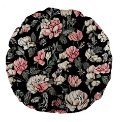 Choice Watercolor Flowers Large 18  Premium Round Cushions by GardenOfOphir