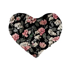 Choice Watercolor Flowers Standard 16  Premium Heart Shape Cushions by GardenOfOphir