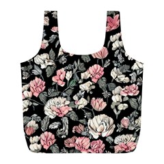 Choice Watercolor Flowers Full Print Recycle Bag (l) by GardenOfOphir