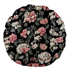 Choice Watercolor Flowers Large 18  Premium Flano Round Cushions by GardenOfOphir