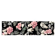 Choice Watercolor Flowers Oblong Satin Scarf (16  X 60 ) by GardenOfOphir