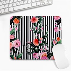 Classic Watercolor Flowers Large Mousepad by GardenOfOphir