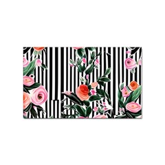 Classic Watercolor Flowers Sticker (rectangular) by GardenOfOphir