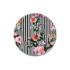 Classic Watercolor Flowers Magnet 3  (round) by GardenOfOphir