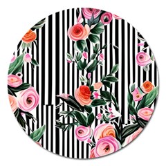 Classic Watercolor Flowers Magnet 5  (round) by GardenOfOphir