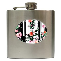 Classic Watercolor Flowers Hip Flask (6 Oz) by GardenOfOphir