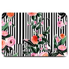 Classic Watercolor Flowers Large Doormat by GardenOfOphir