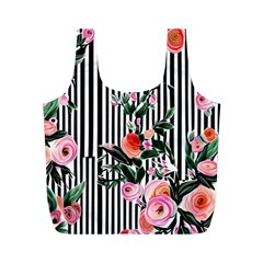 Classic Watercolor Flowers Full Print Recycle Bag (m) by GardenOfOphir