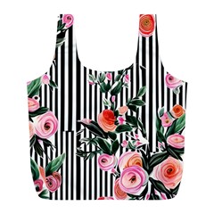 Classic Watercolor Flowers Full Print Recycle Bag (l) by GardenOfOphir