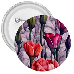 Color-infused Watercolor Flowers 3  Buttons by GardenOfOphir