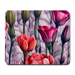 Color-infused Watercolor Flowers Large Mousepad by GardenOfOphir