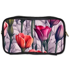 Color-infused Watercolor Flowers Toiletries Bag (two Sides) by GardenOfOphir