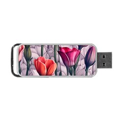 Color-infused Watercolor Flowers Portable Usb Flash (one Side) by GardenOfOphir