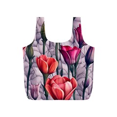 Color-infused Watercolor Flowers Full Print Recycle Bag (s) by GardenOfOphir