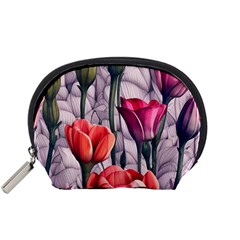 Color-infused Watercolor Flowers Accessory Pouch (small) by GardenOfOphir