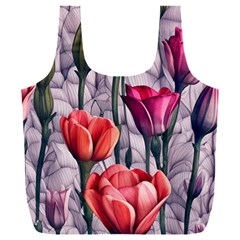 Color-infused Watercolor Flowers Full Print Recycle Bag (xxl) by GardenOfOphir