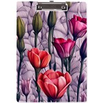 Color-infused watercolor flowers A4 Acrylic Clipboard Front