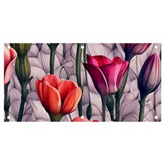 Color-infused Watercolor Flowers Banner And Sign 4  X 2  by GardenOfOphir