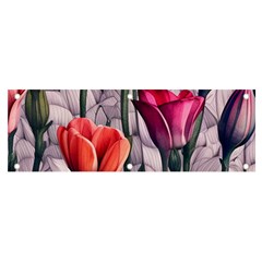 Color-infused Watercolor Flowers Banner And Sign 6  X 2  by GardenOfOphir